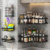 5 In 1 Metal Bathroom Shelves Set – Wall Mounted Shower Caddy with No-Drill Adhesive Installation